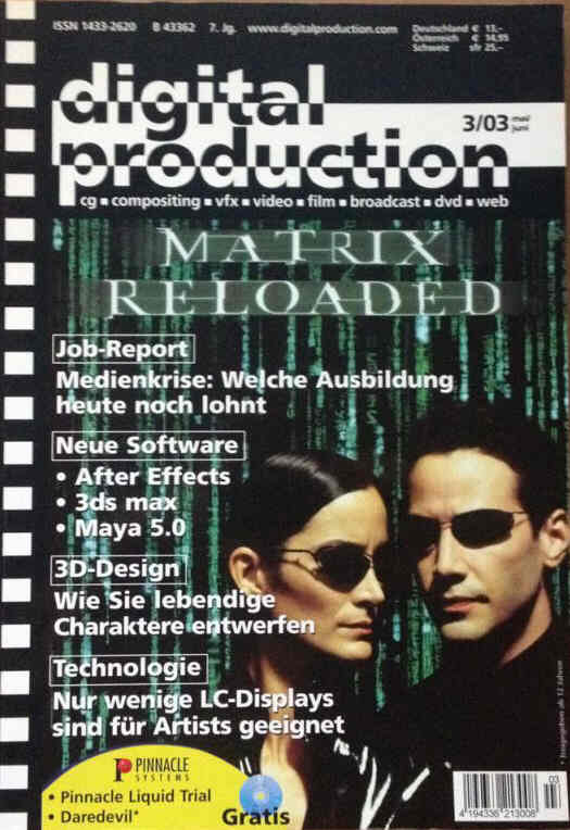 DIGITAL PRODUCTION magazine side cover Issue 3  May 2003