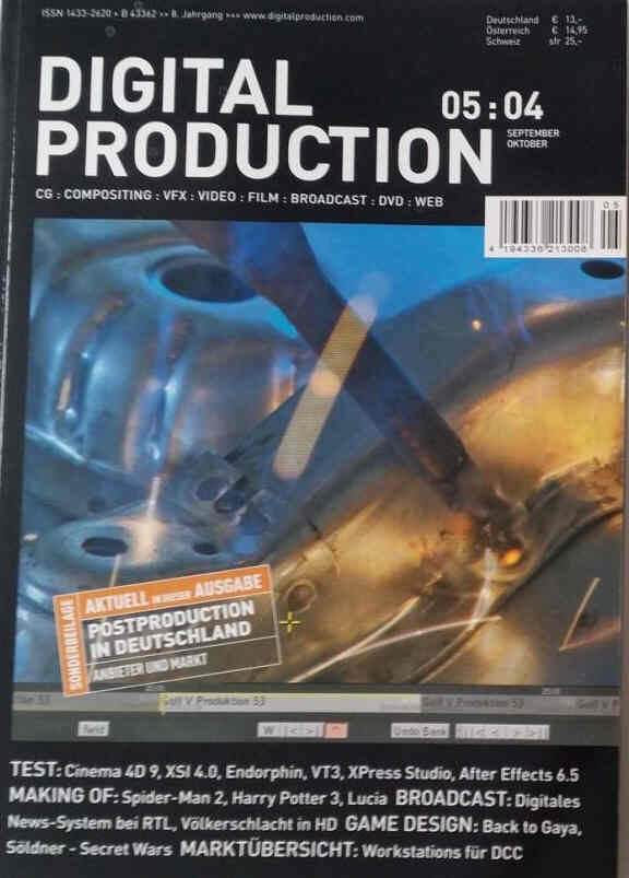 DIGITAL PRODUCTION magazine side cover Issue 5  September- October 2004
