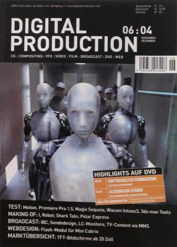 DIGITAL PRODUCTION magazine side cover Issue 6  November- December 2004