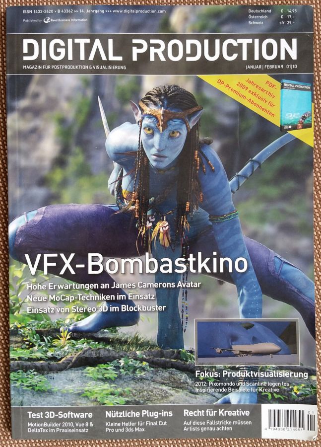 DIGITAL PRODUCTION magazine side cover Issue 1  January 2010