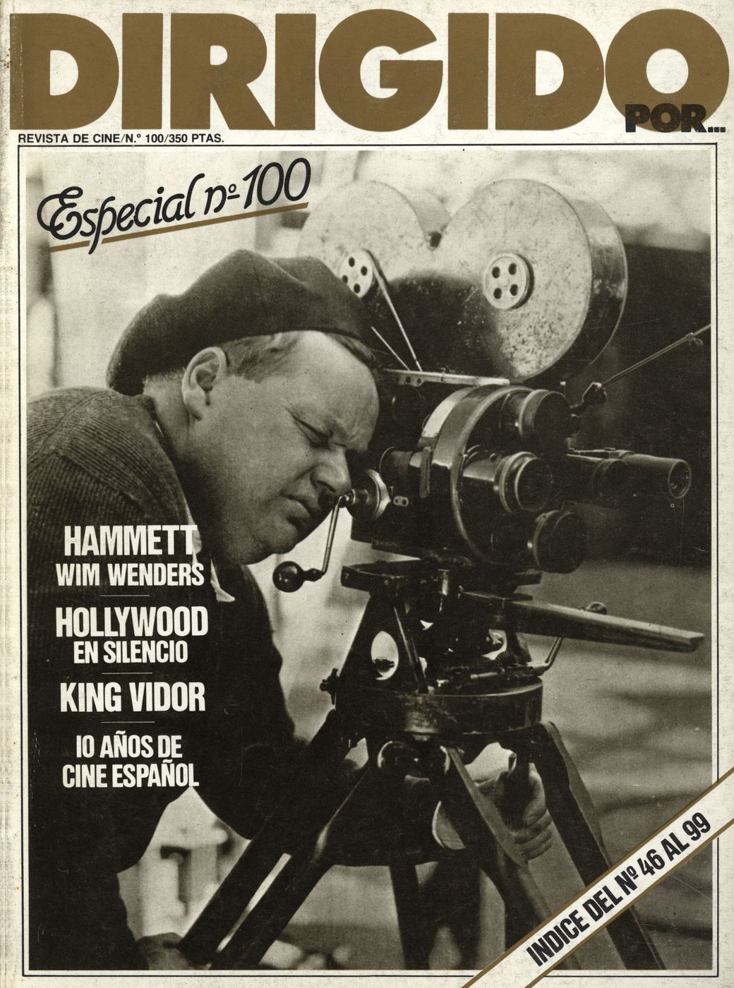 DIRIGIDO POR... magazine side cover Issue 100 January 1983