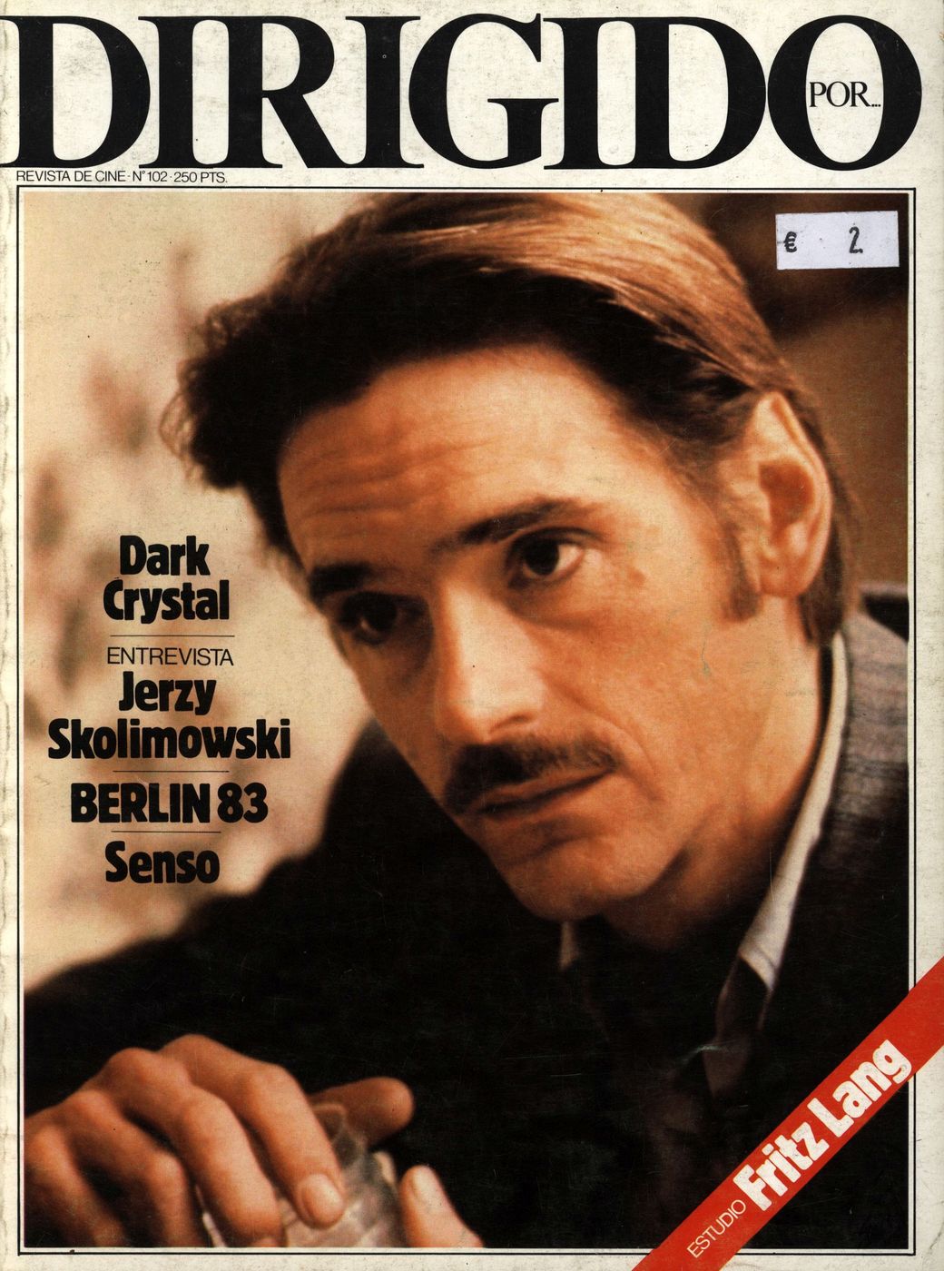 DIRIGIDO POR... magazine side cover Issue 102 March 1983