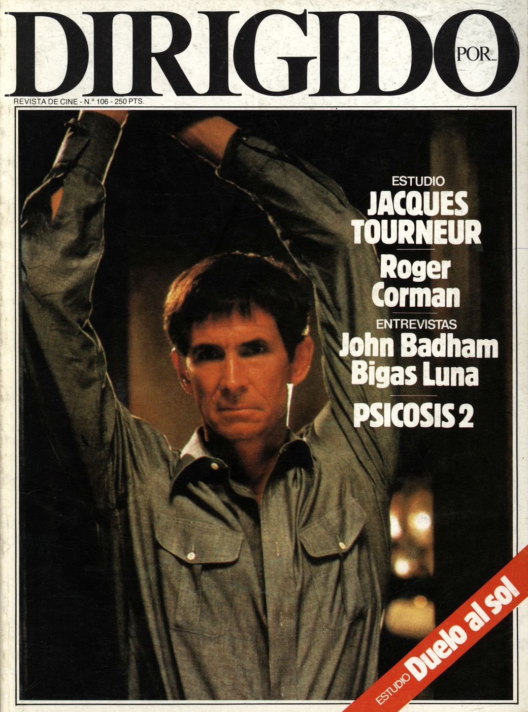 DIRIGIDO POR... magazine side cover Issue 106 July/August 1983