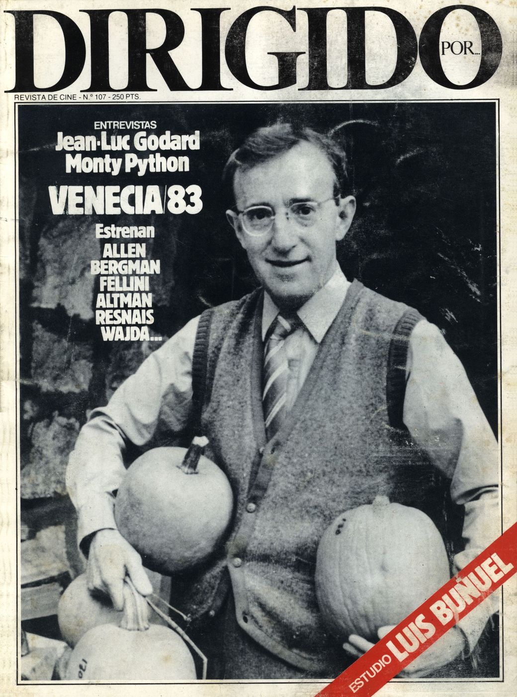 DIRIGIDO POR... magazine side cover Issue 107 September 1983