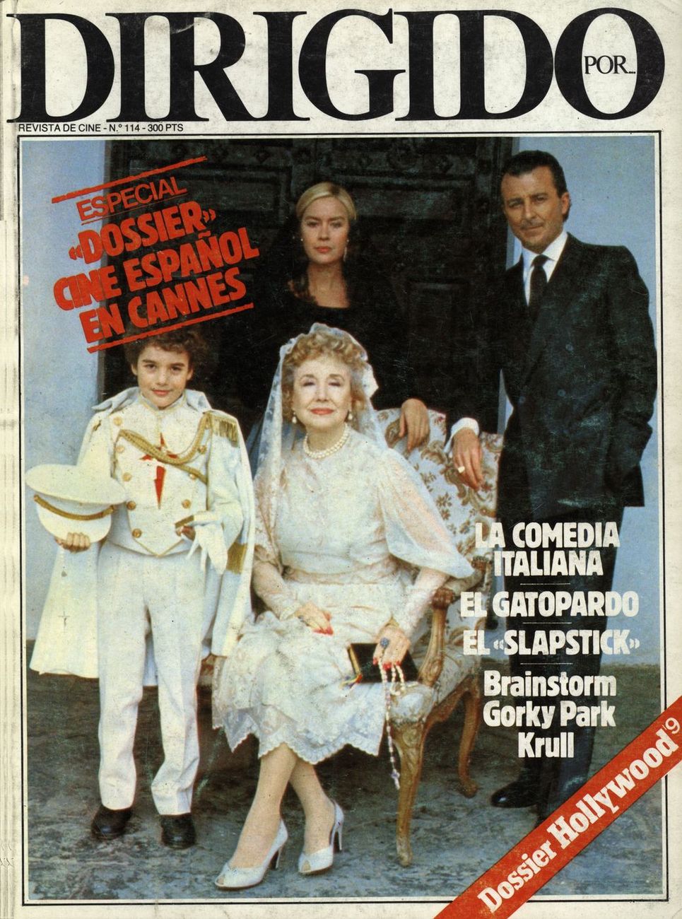 DIRIGIDO POR... magazine side cover Issue 114 April 1984