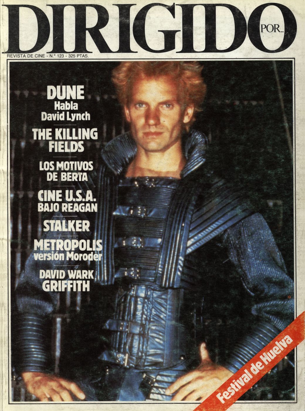 DIRIGIDO POR... magazine side cover Issue 123 March 1985