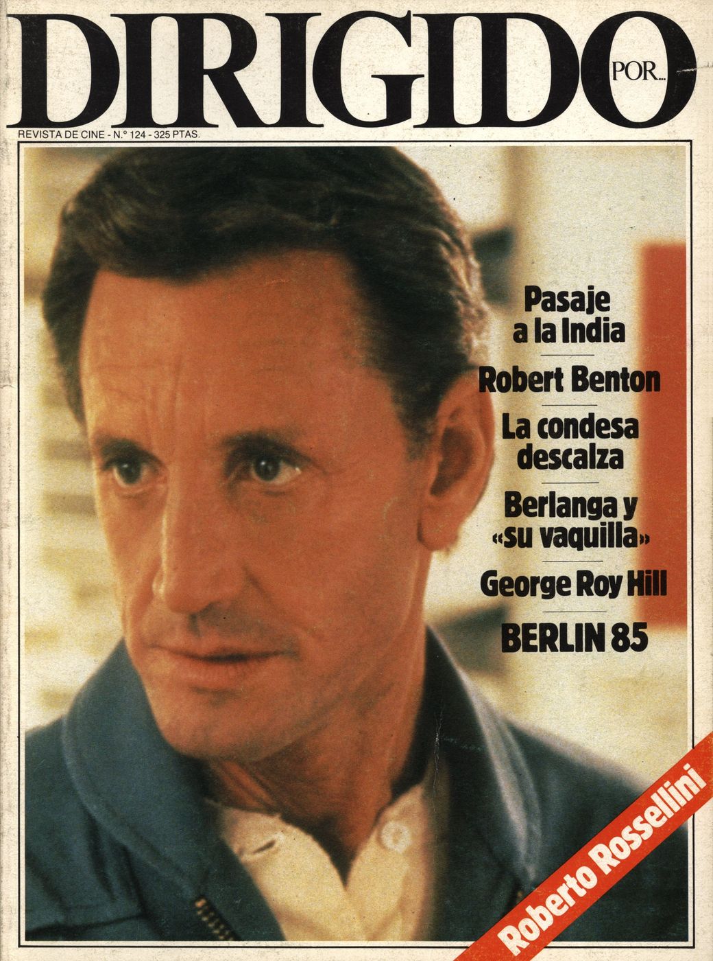 DIRIGIDO POR... magazine side cover Issue 124 April 1985