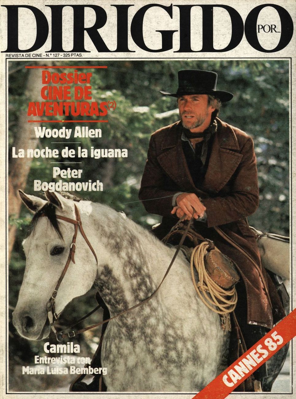 DIRIGIDO POR... magazine side cover Issue 127 July/August 1985