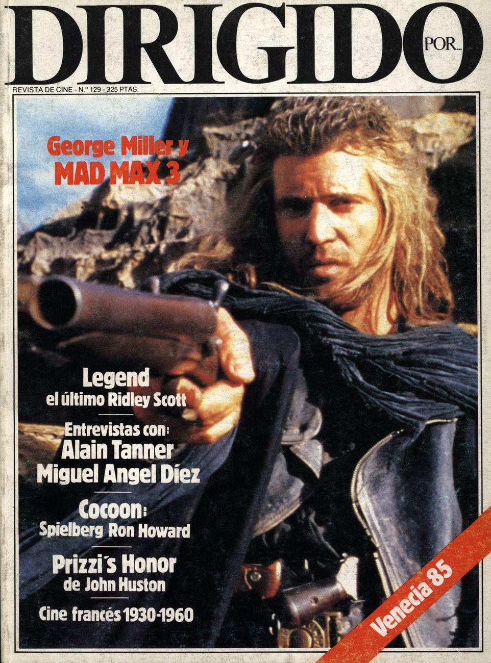 DIRIGIDO POR... magazine side cover Issue 129 October 1985
