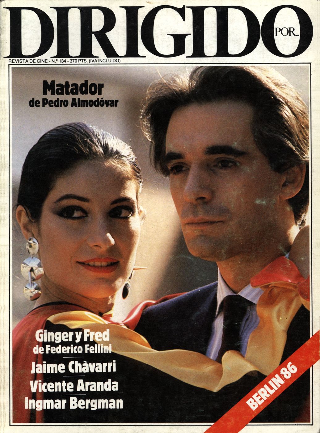 DIRIGIDO POR... magazine side cover Issue 134 March 1986