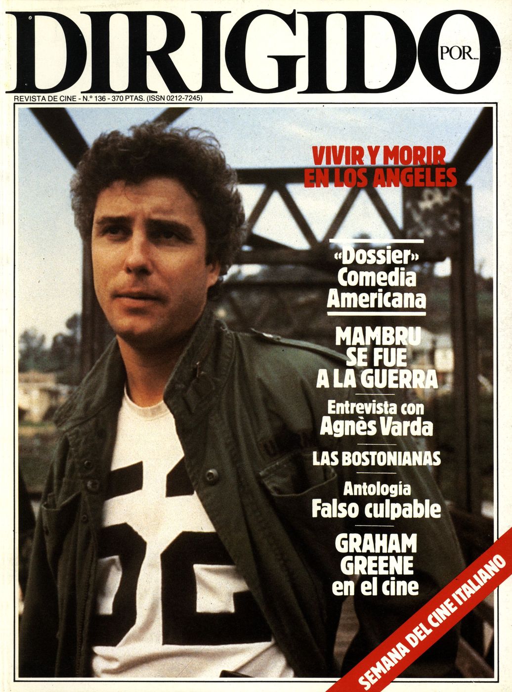 DIRIGIDO POR... magazine side cover Issue 136 May 1986