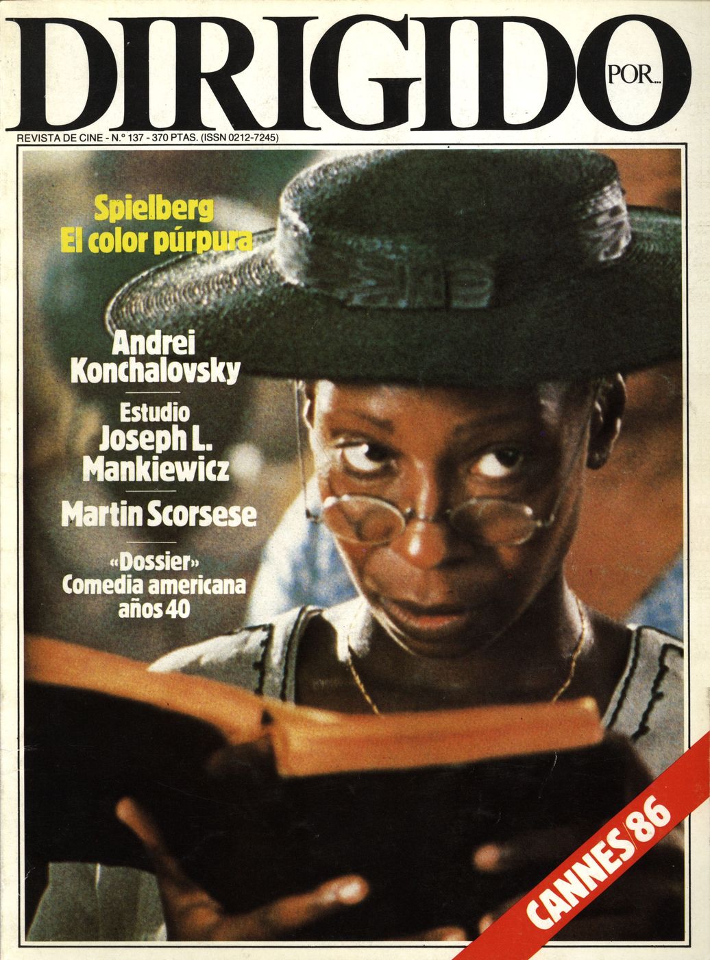 DIRIGIDO POR... magazine side cover Issue 137 June 1986