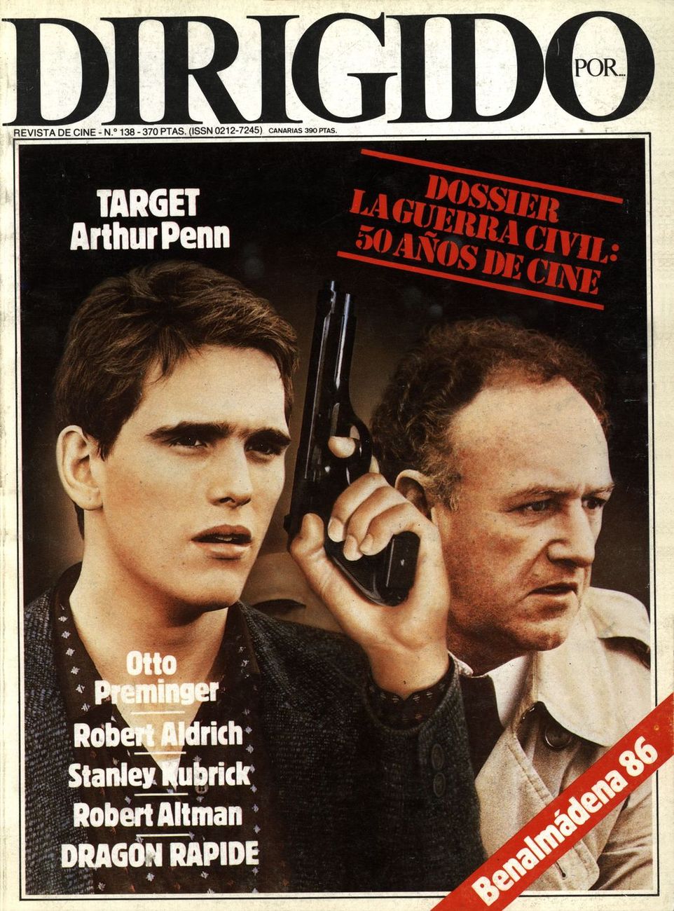 DIRIGIDO POR... magazine side cover Issue 138 July/August 1986