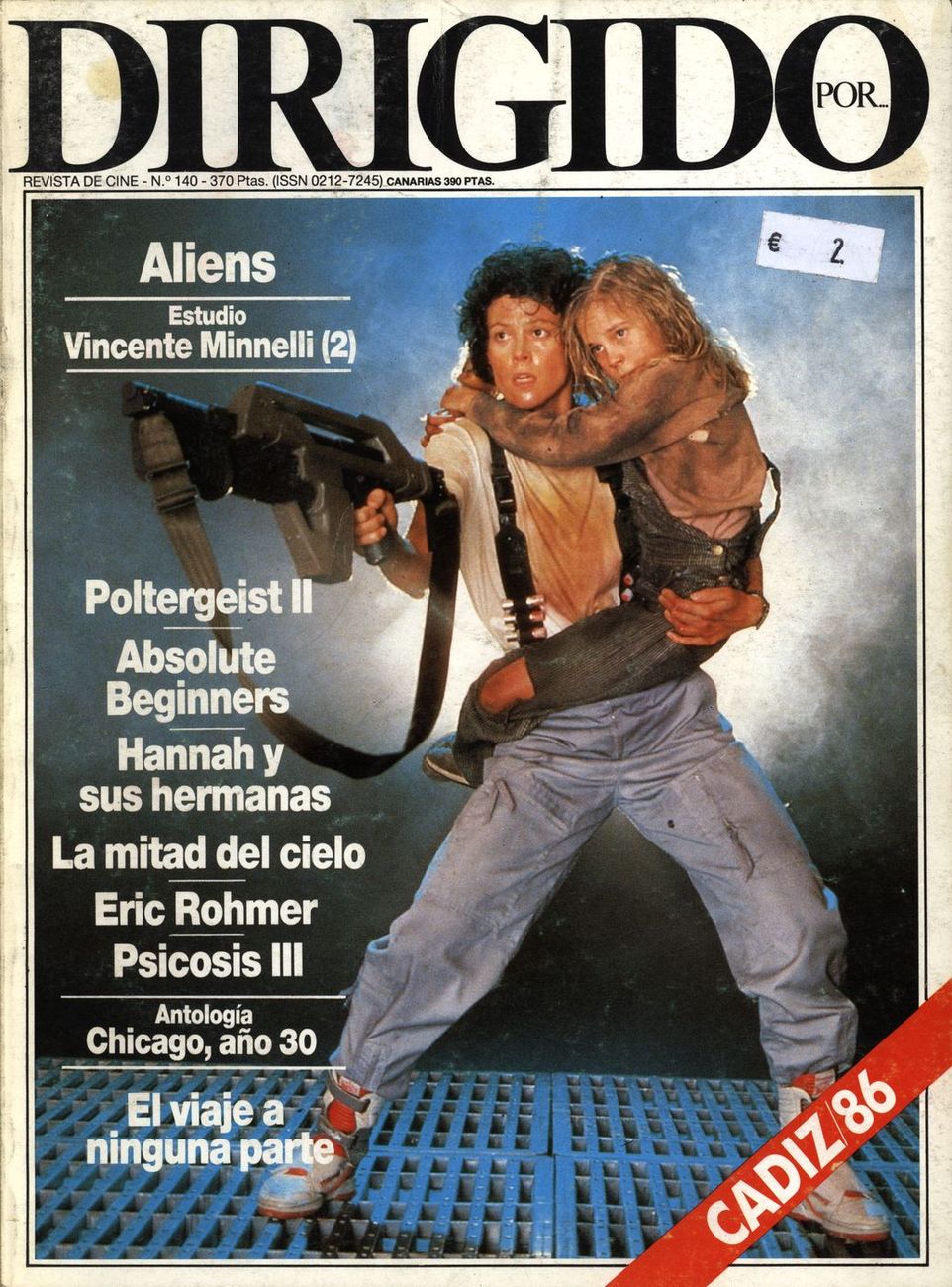 DIRIGIDO POR... magazine side cover Issue 140 October 1986