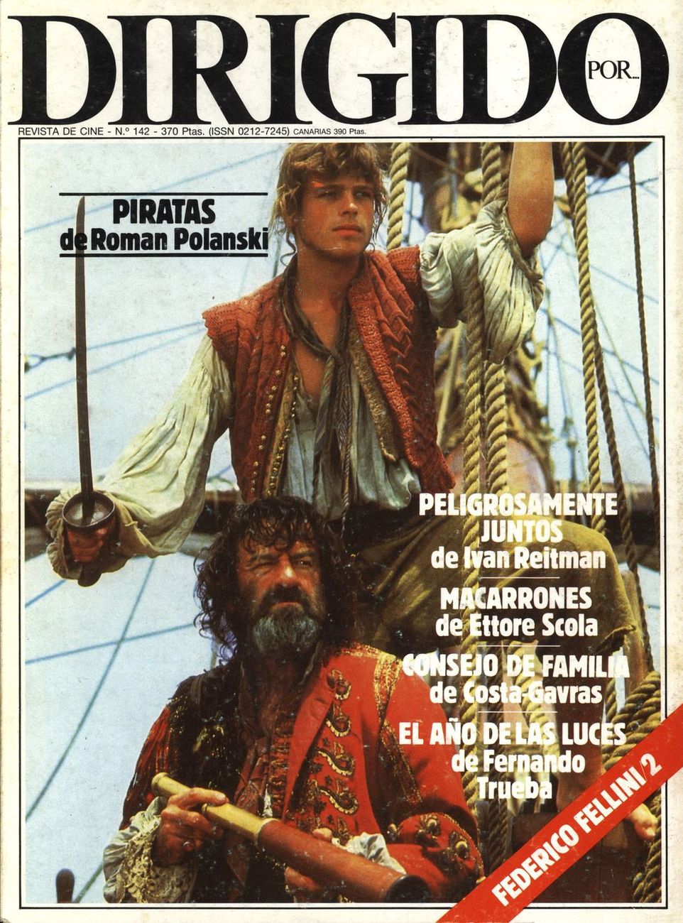 DIRIGIDO POR... magazine side cover Issue 142 December 1986