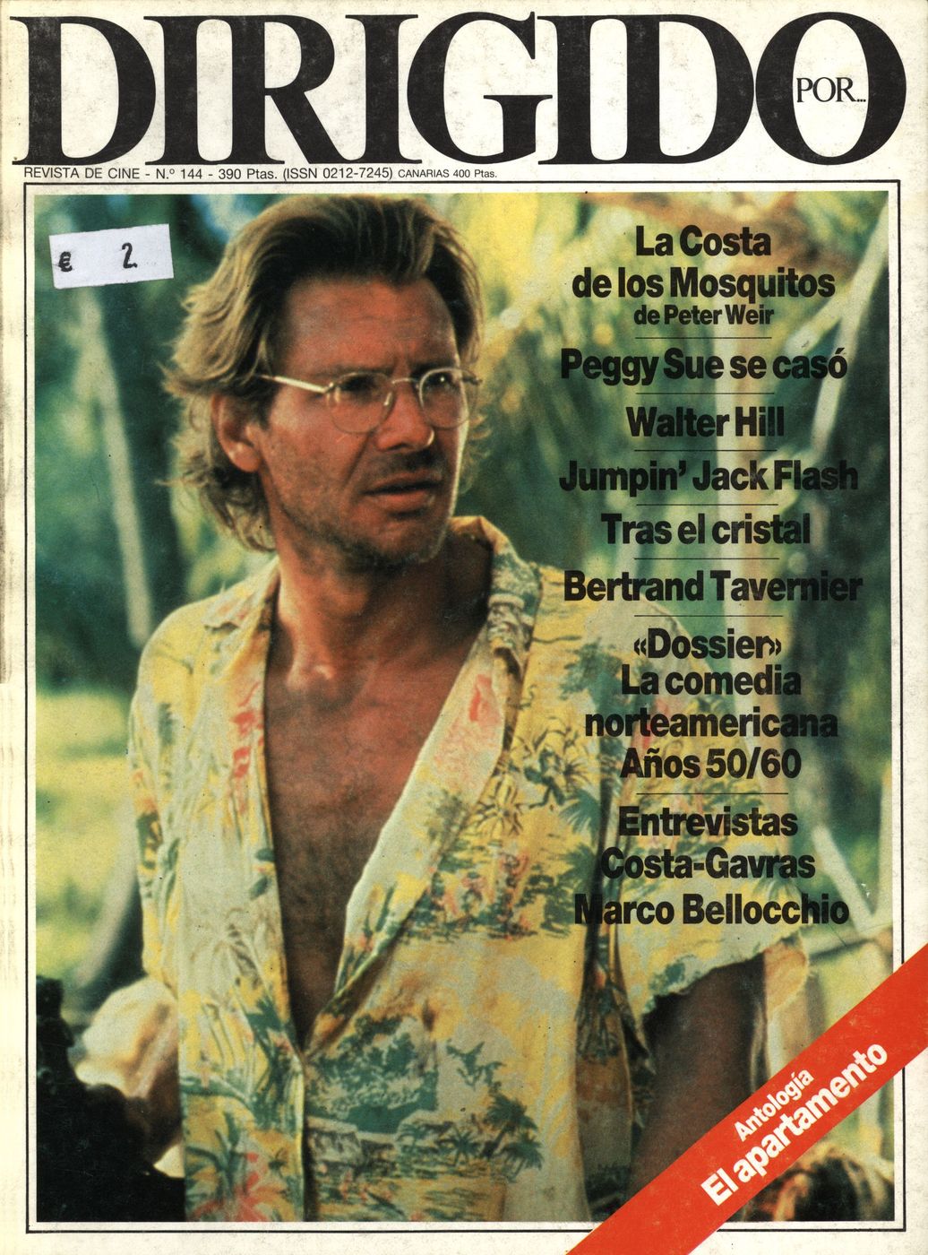 DIRIGIDO POR... magazine side cover Issue 144 February 1987
