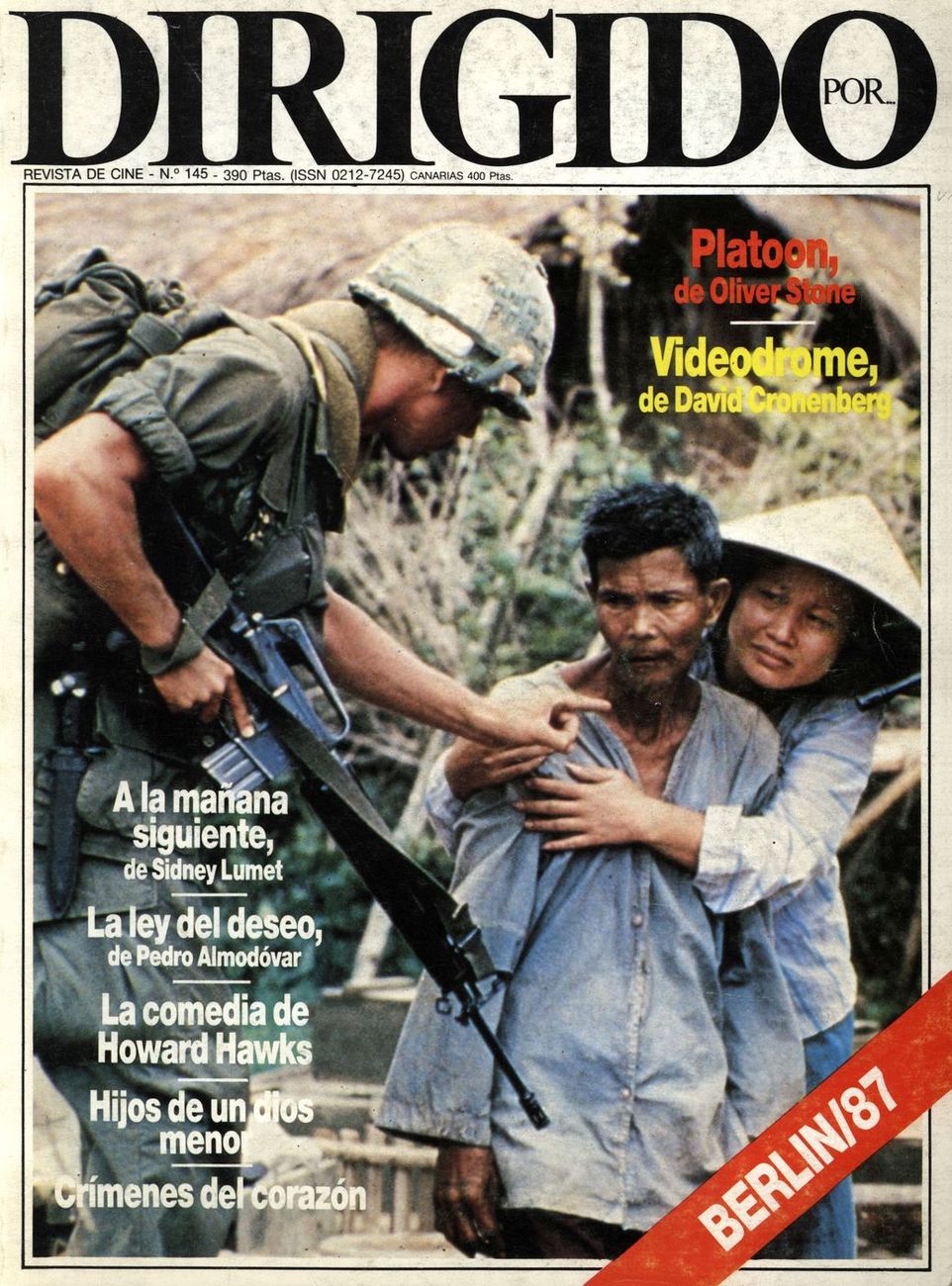 DIRIGIDO POR... magazine side cover Issue 145 March 1987