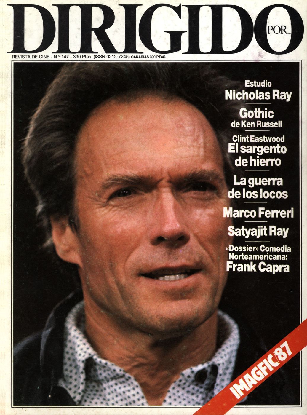 DIRIGIDO POR... magazine side cover Issue 147 May 1987