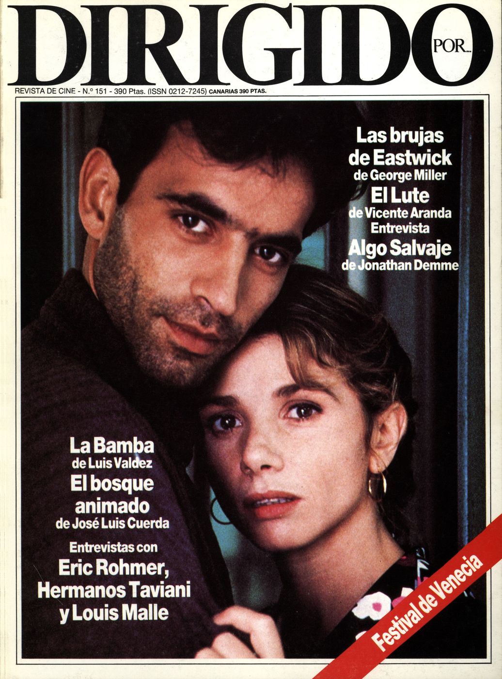 DIRIGIDO POR... magazine side cover Issue 151 October 1987