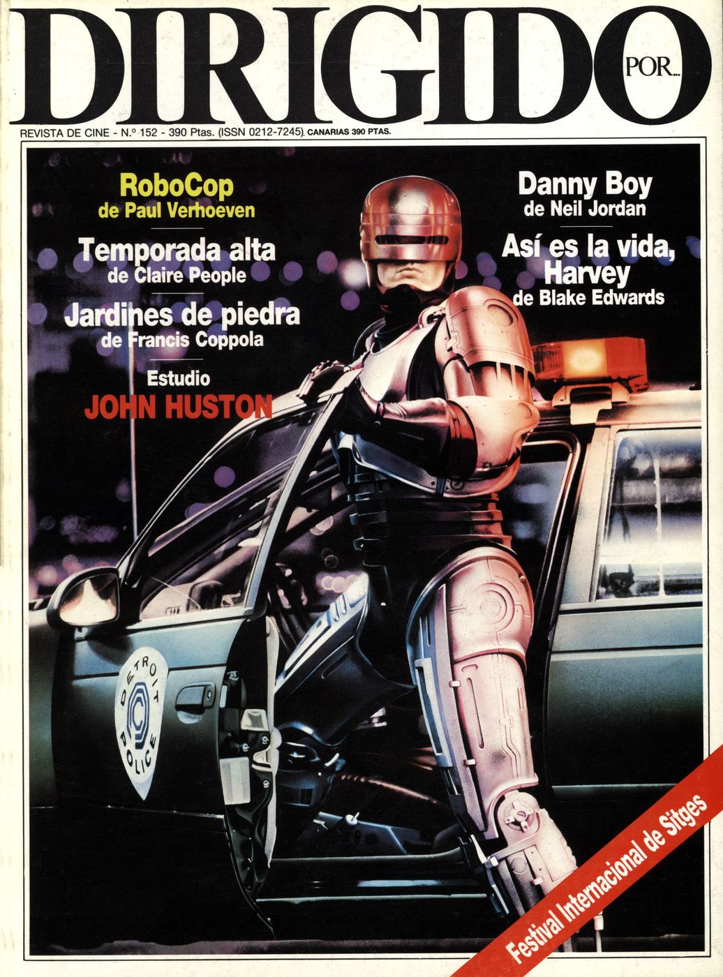 DIRIGIDO POR... magazine side cover Issue 152 November 1987