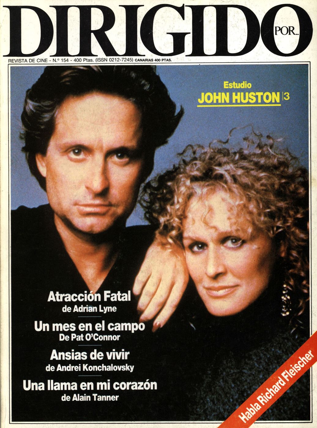 DIRIGIDO POR... magazine side cover Issue 154 January 1988