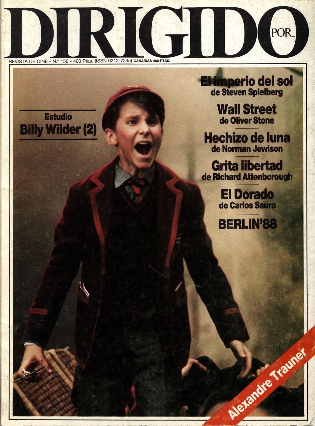 DIRIGIDO POR... magazine side cover Issue 156 March 1988