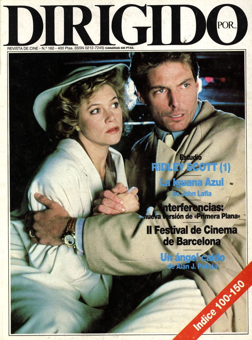 DIRIGIDO POR... magazine side cover Issue 160 July/August 1988