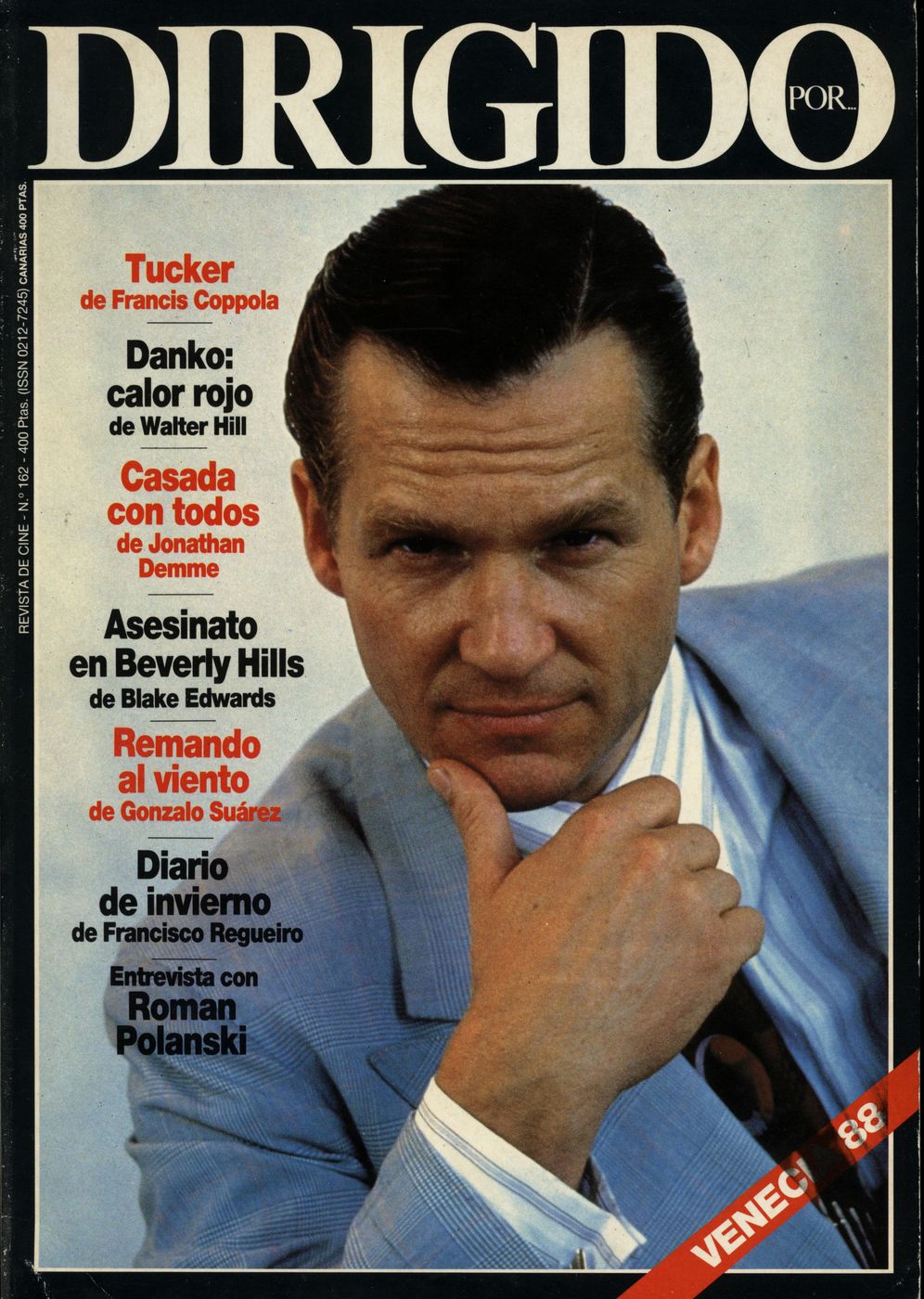 DIRIGIDO POR... magazine side cover Issue 162 October 1988