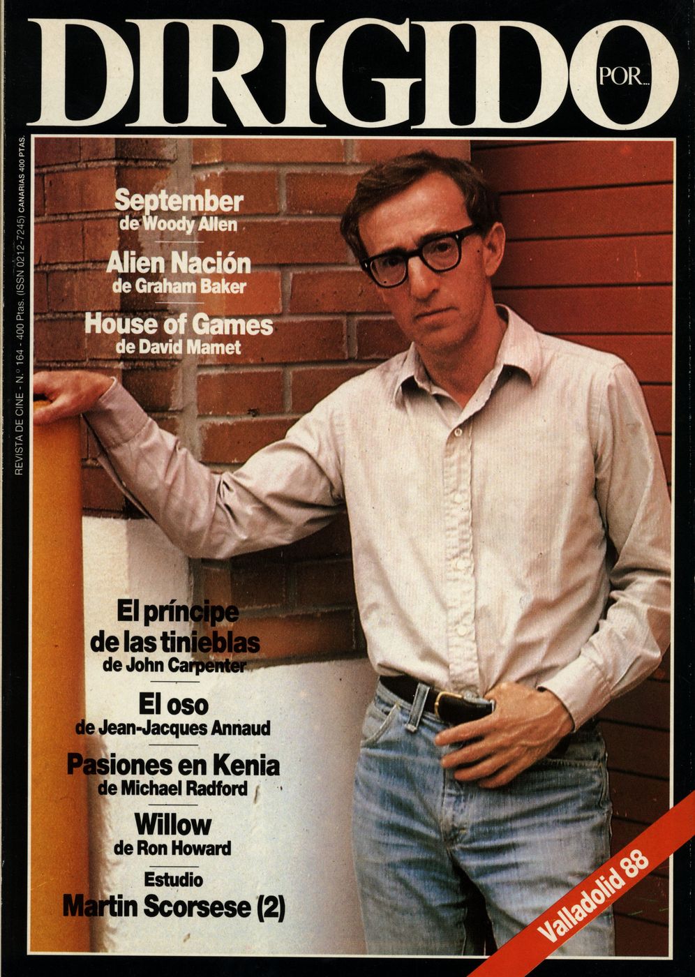 DIRIGIDO POR... magazine side cover Issue 164 December 1988