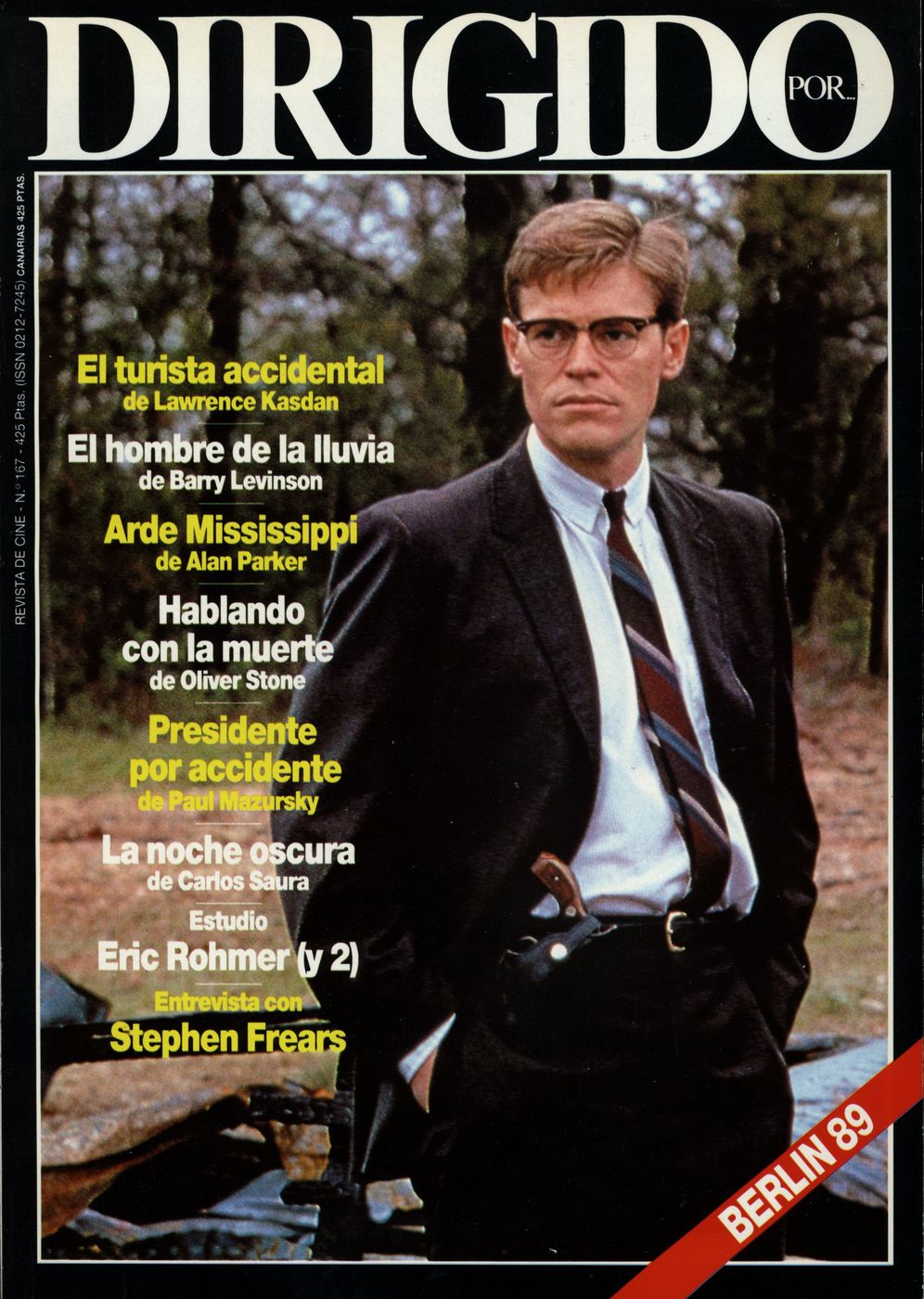 DIRIGIDO POR... magazine side cover Issue 167 March 1989