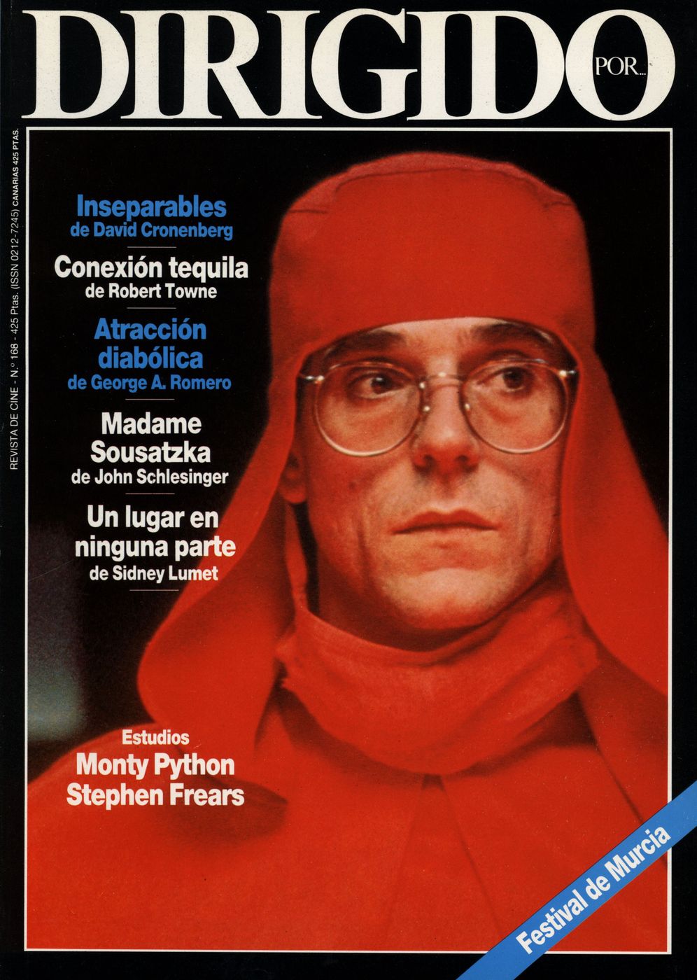 DIRIGIDO POR... magazine side cover Issue 168 April 1989