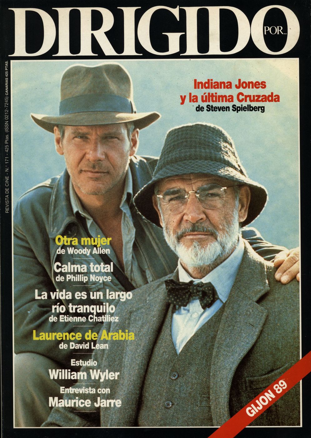 DIRIGIDO POR... magazine side cover Issue 171 July/August 1989