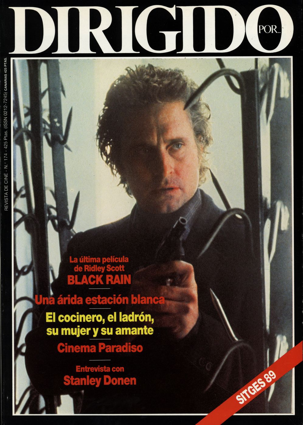DIRIGIDO POR... magazine side cover Issue 174 November 1989