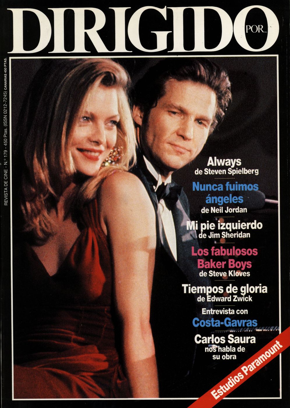 DIRIGIDO POR... magazine side cover Issue 179 April 1990