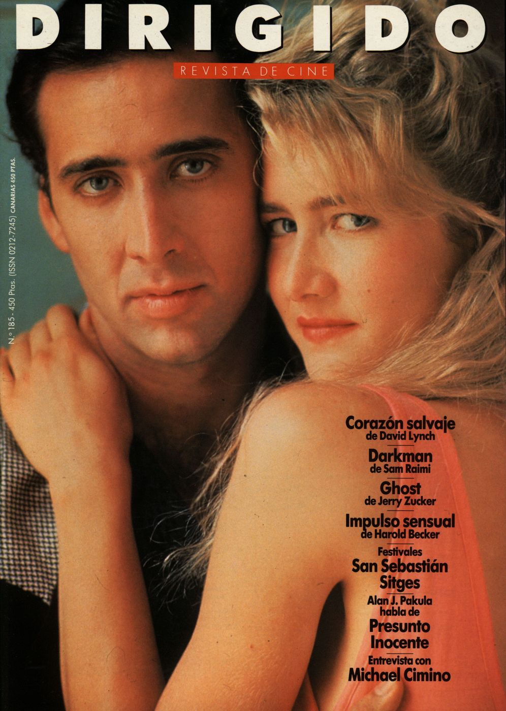 DIRIGIDO POR... magazine side cover Issue 185 November 1990