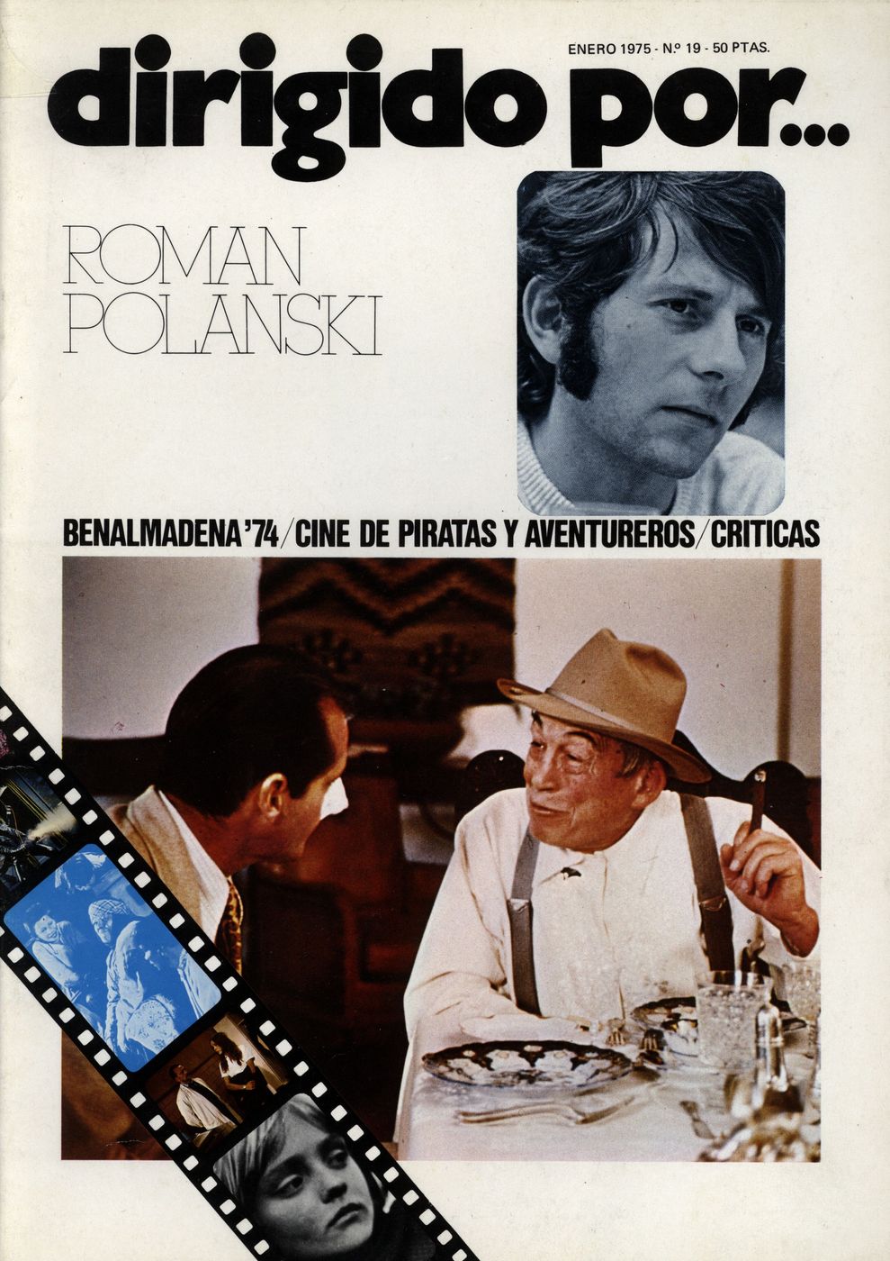 DIRIGIDO POR... magazine side cover Issue 19 January 1975