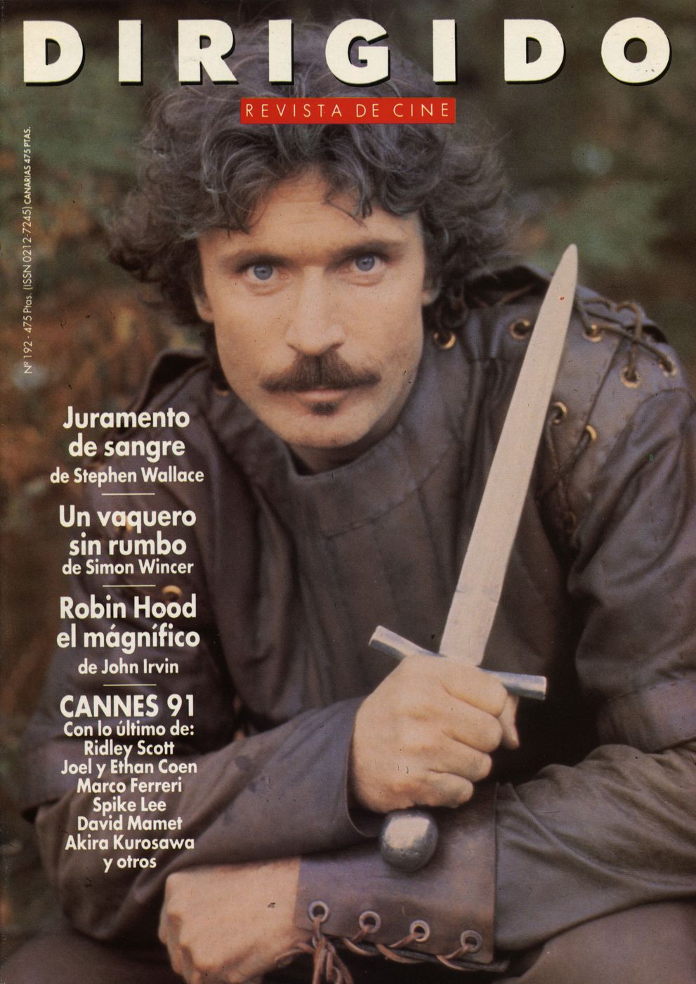 DIRIGIDO POR... magazine side cover Issue 192 June 1991