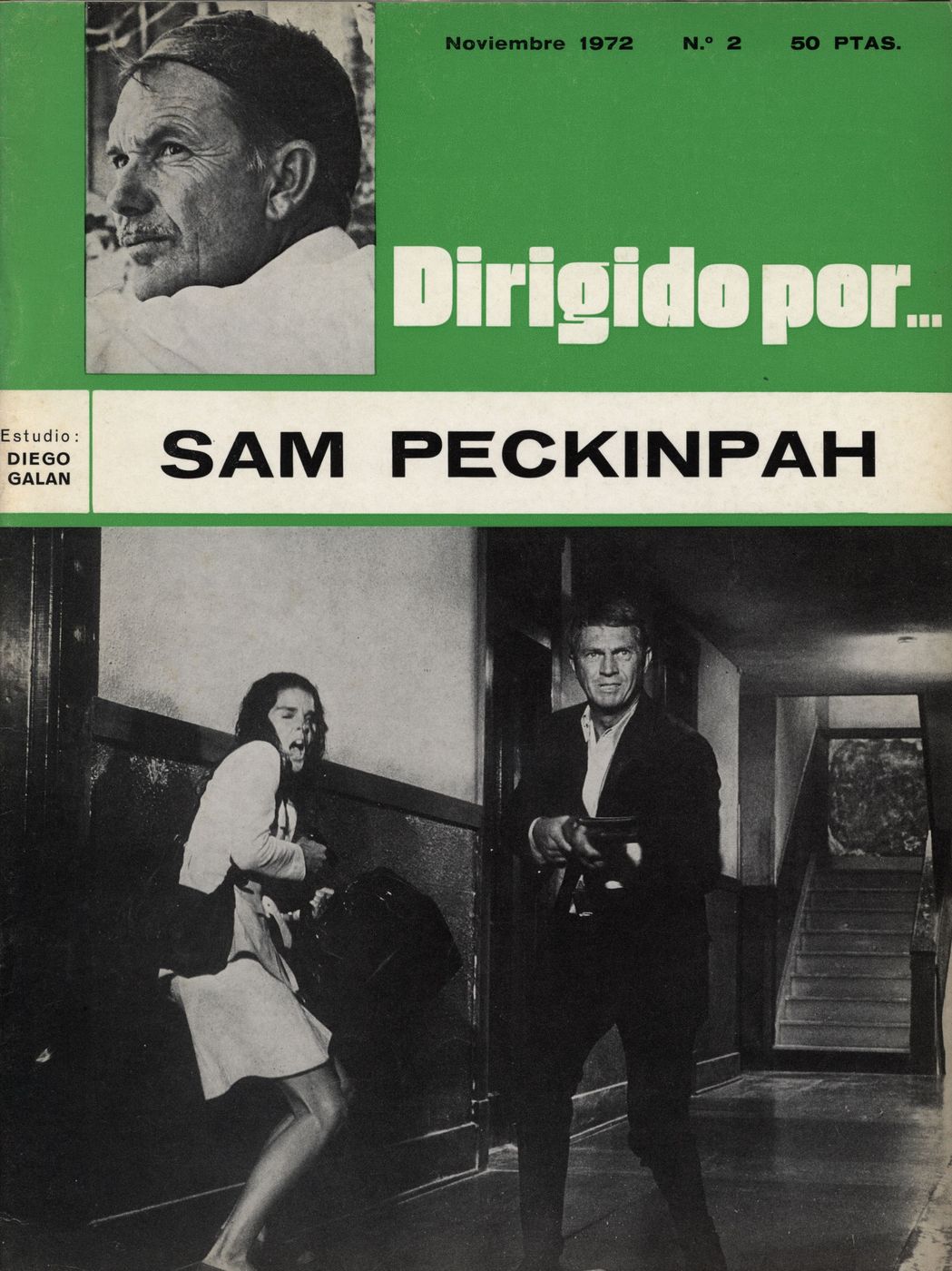 DIRIGIDO POR... magazine side cover Issue 2 November 1972