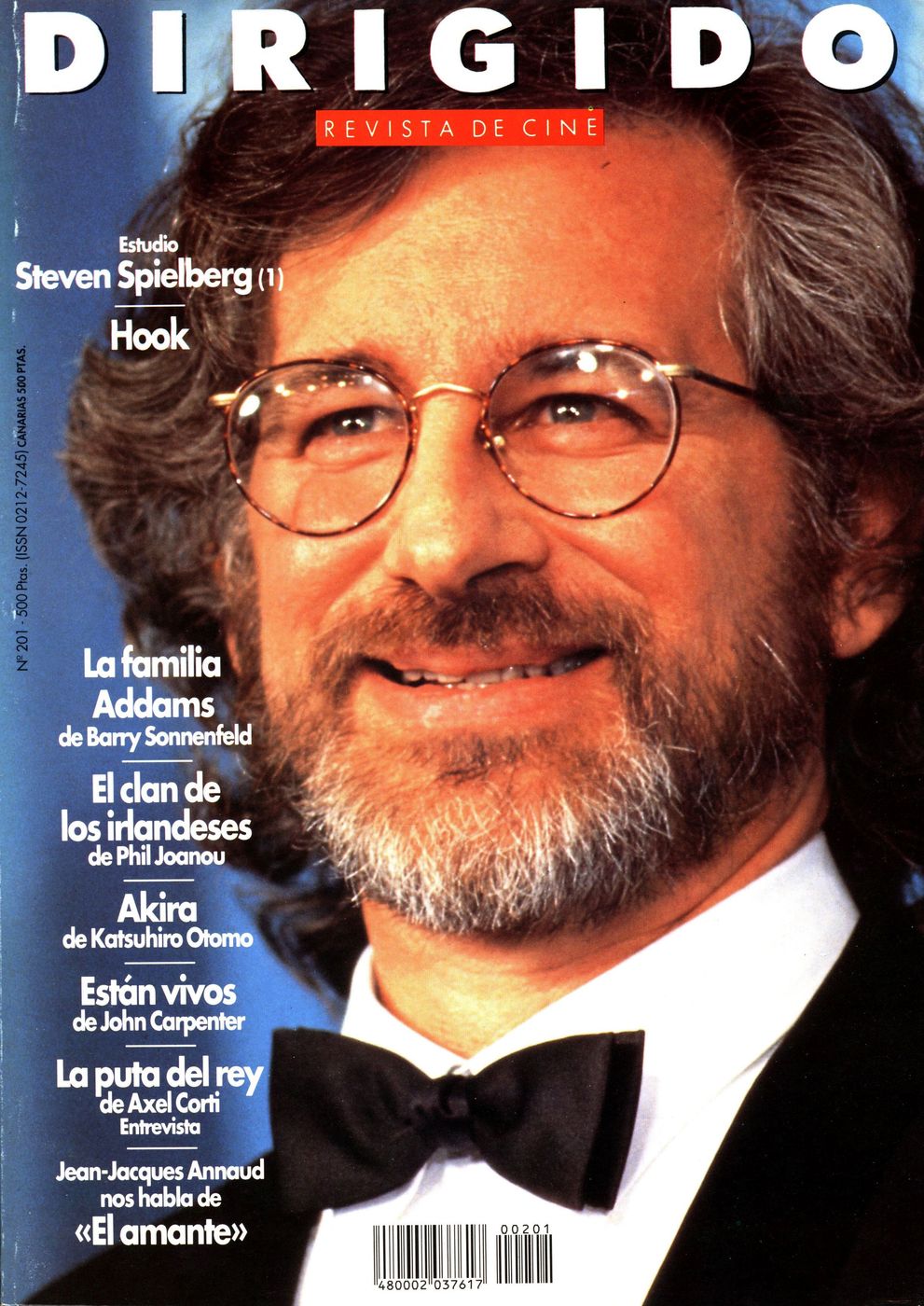 DIRIGIDO POR... magazine side cover Issue 201 April 1992