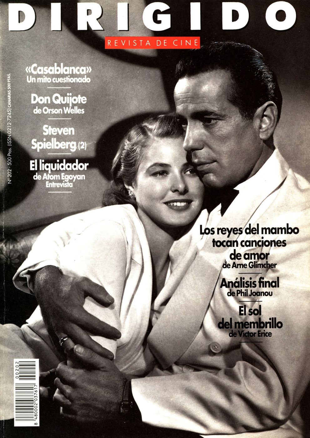 DIRIGIDO POR... magazine side cover Issue 202 May 1992