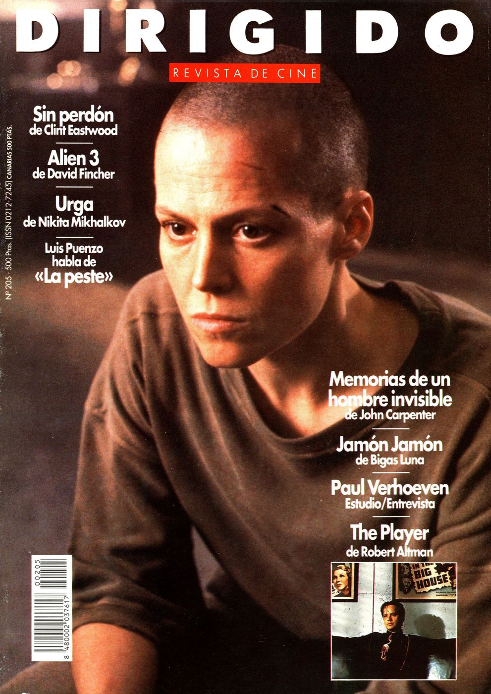 DIRIGIDO POR... magazine side cover Issue 205 September 1992