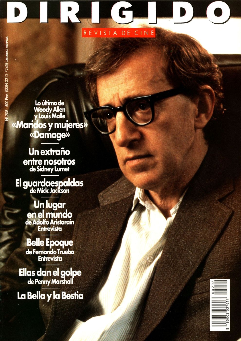 DIRIGIDO POR... magazine side cover Issue 208 December 1992