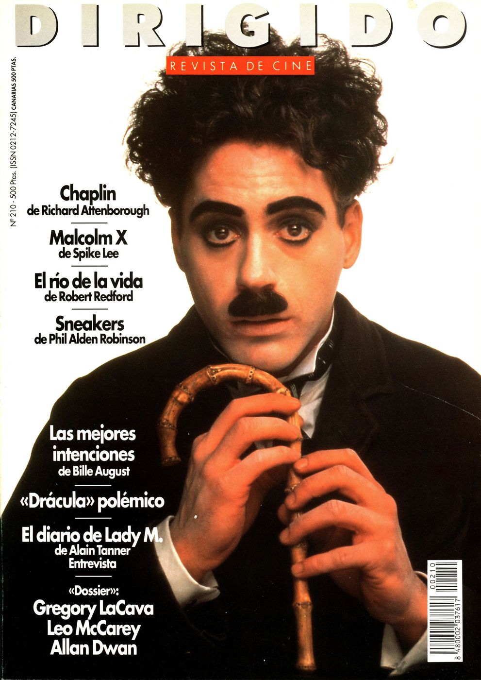 DIRIGIDO POR... magazine side cover Issue 210 February 1993