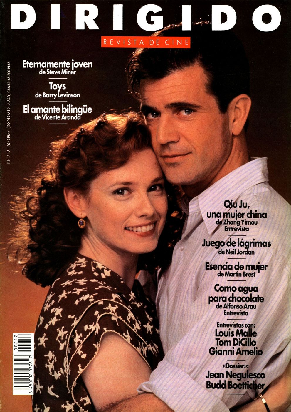 DIRIGIDO POR... magazine side cover Issue 212 April 1993