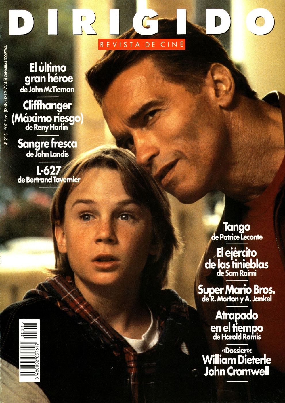 DIRIGIDO POR... magazine side cover Issue 215 July/August 1993