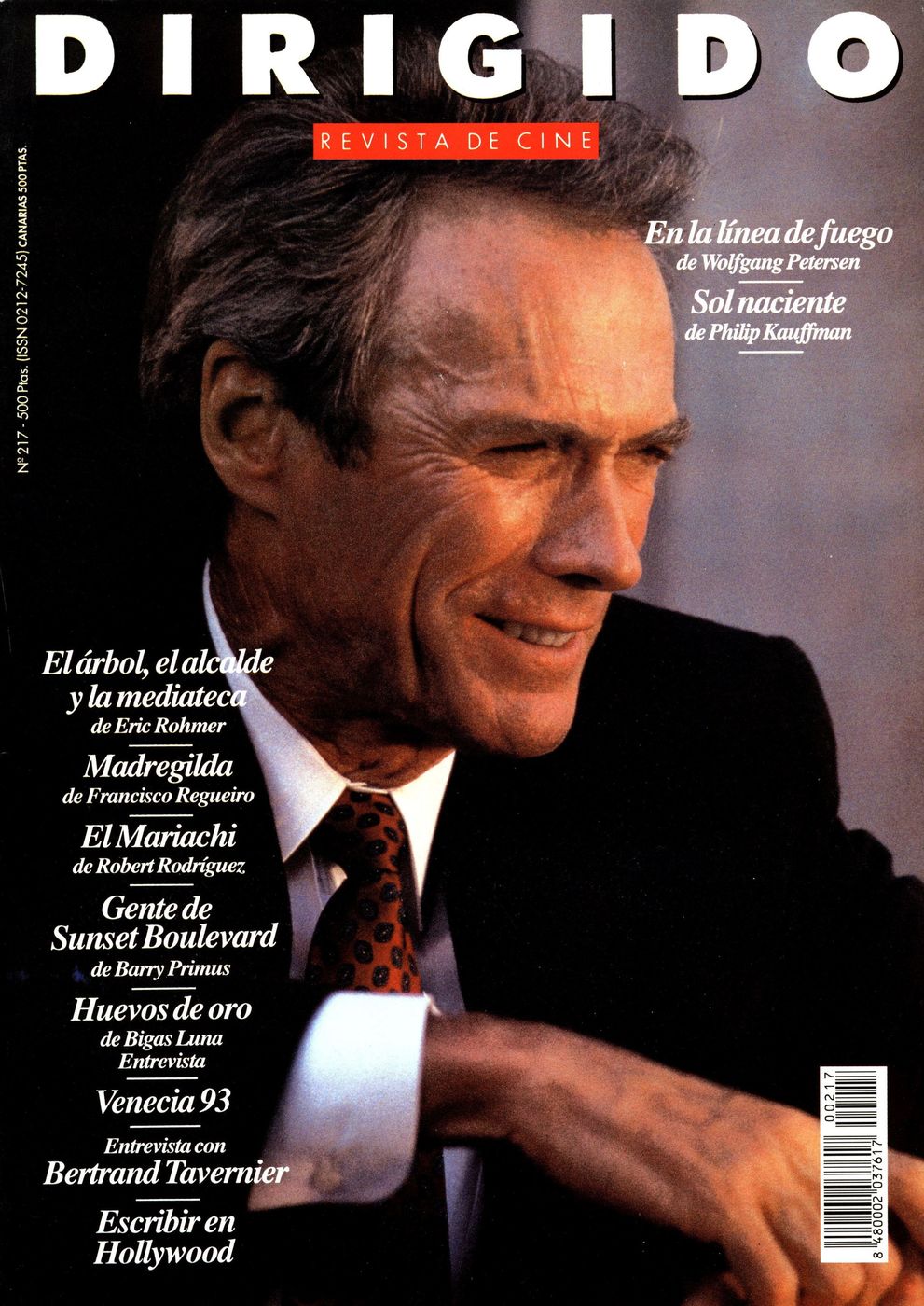 DIRIGIDO POR... magazine side cover Issue 217 October 1993