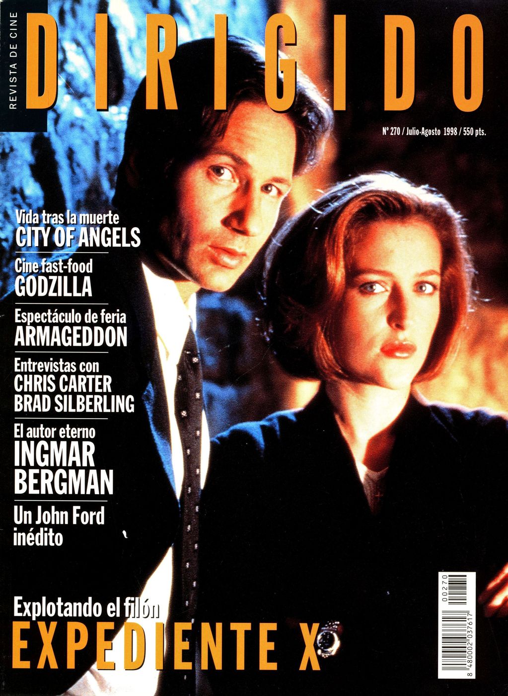 DIRIGIDO POR... magazine side cover Issue 270 July/August 1998
