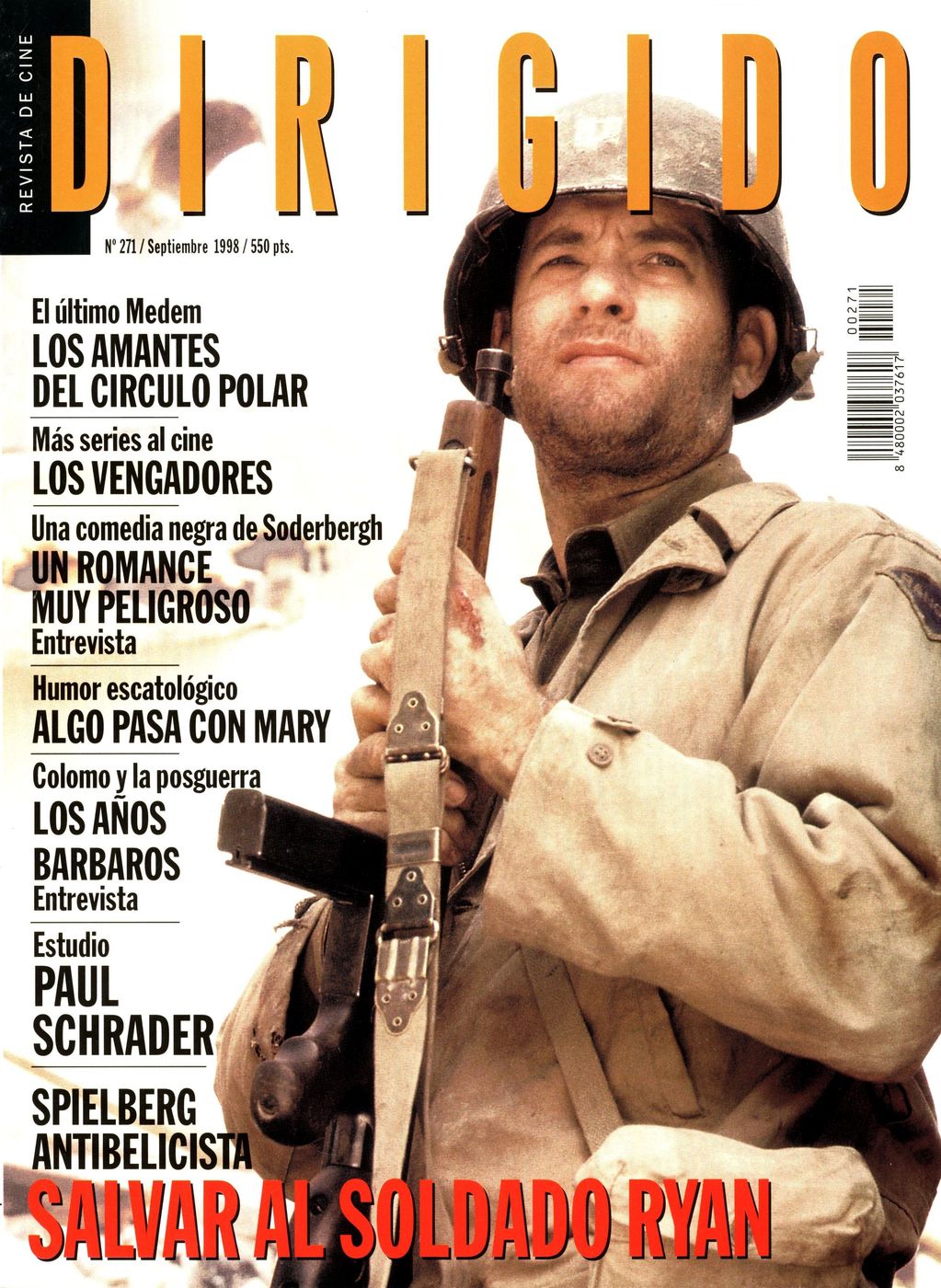 DIRIGIDO POR... magazine side cover Issue 271 September 1998