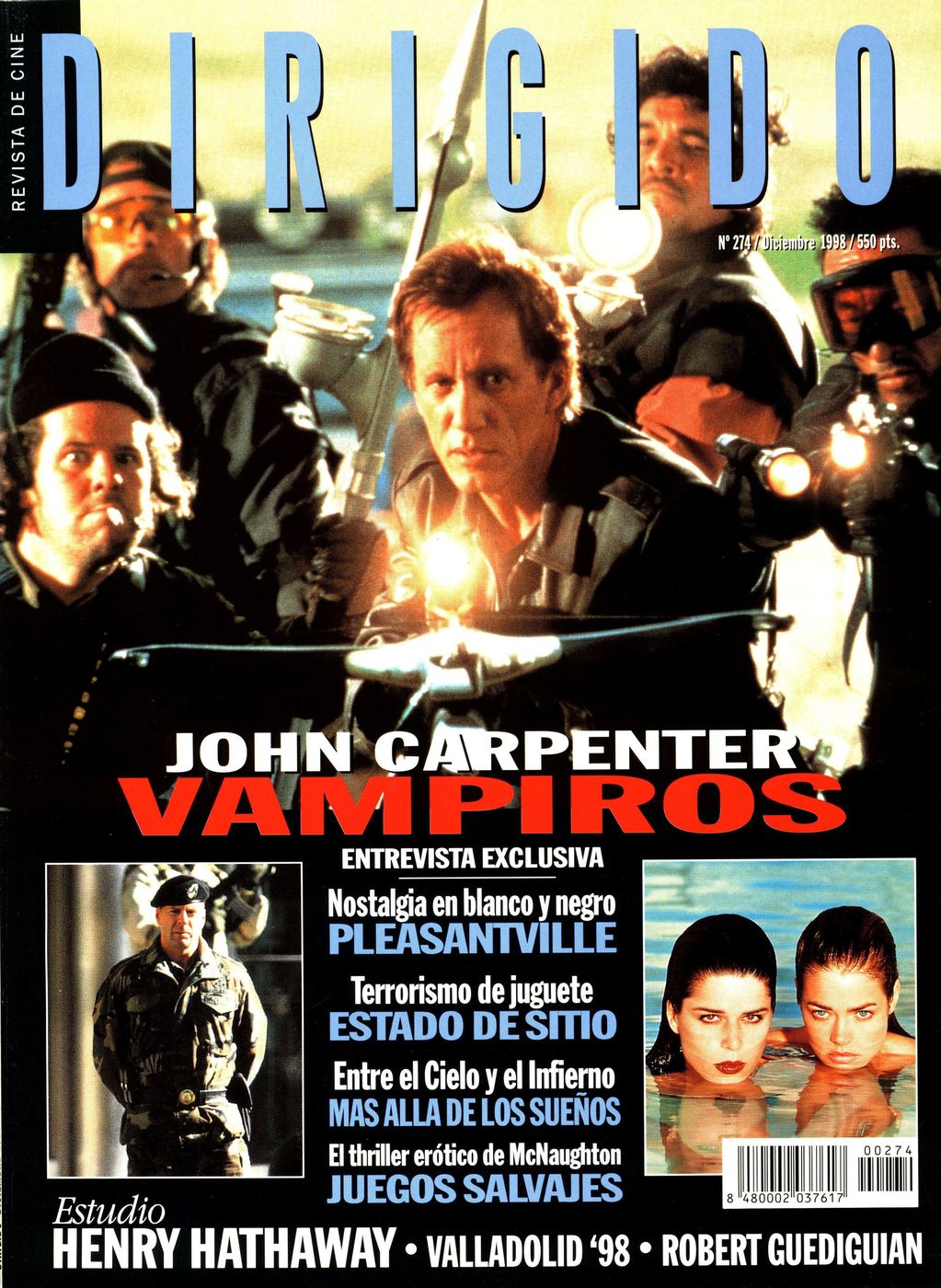DIRIGIDO POR... magazine side cover Issue 274 December 1998