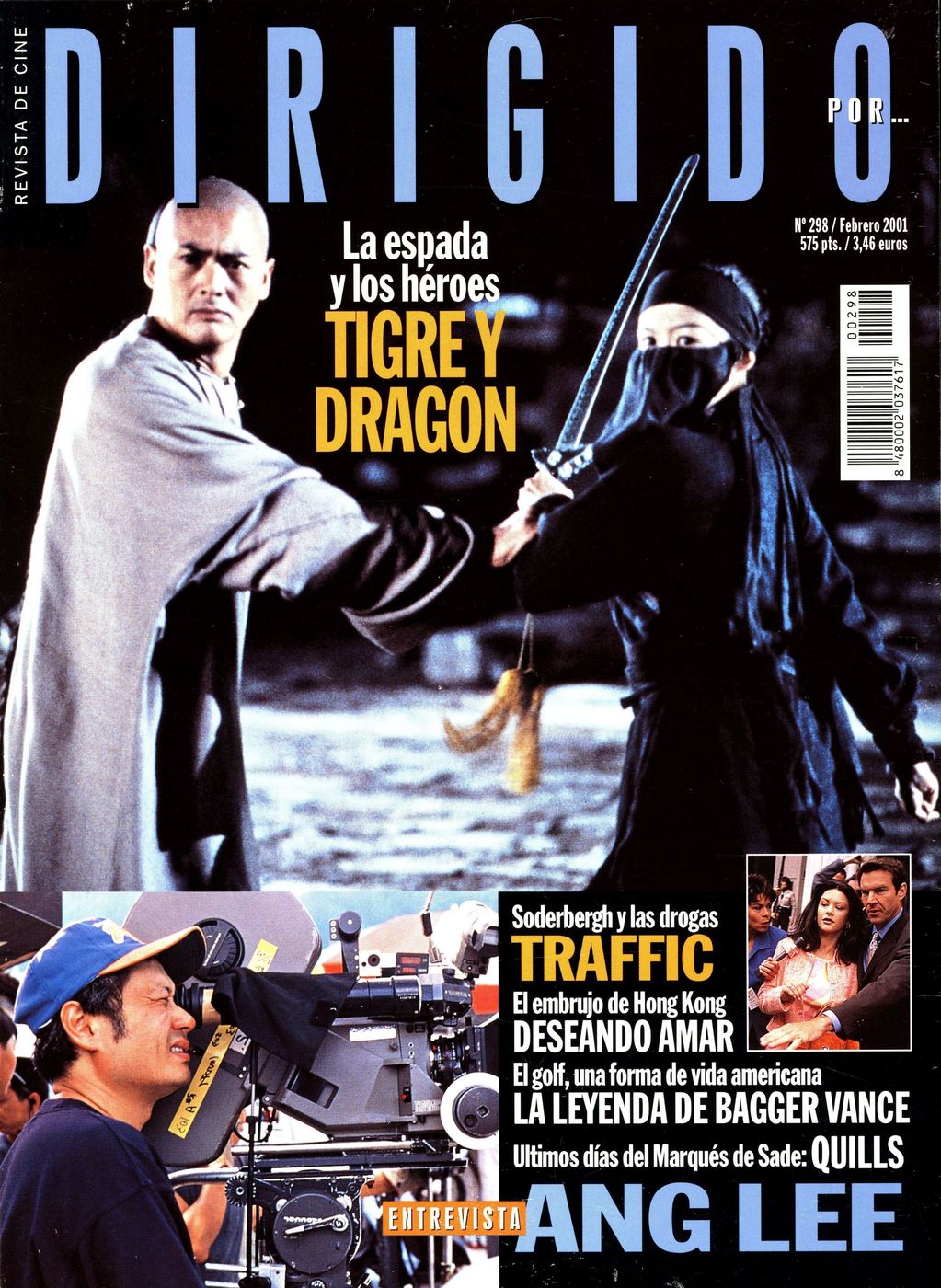 DIRIGIDO POR... magazine side cover Issue 298 February 2001
